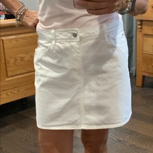 Gap White Denim Mini Skirt